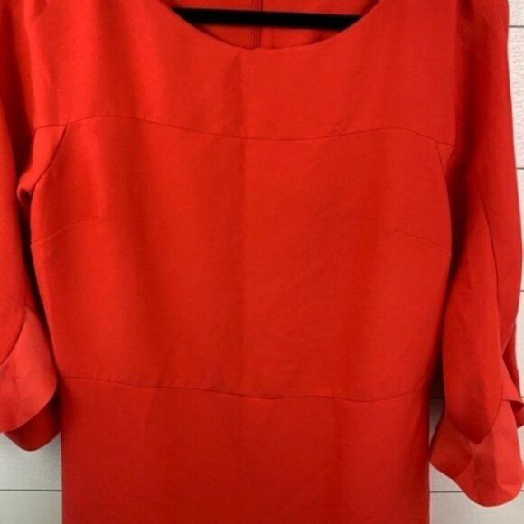Banana Republic Red 3/4 Ruffle Sleeve Dress - Picture 5 of 7